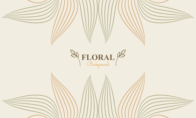 Вектор Естественный цветочный фон с абстрактными листьями естественной формы и цветочным орнаментом в стиле мягких цветов