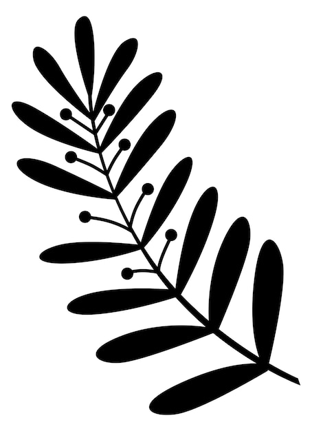 Натуральный цветочный элемент Декоративная черная ветка растения