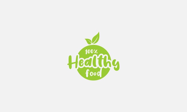 natural food logo design vector template