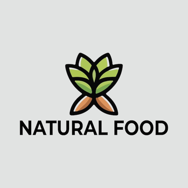 Natural food logo design