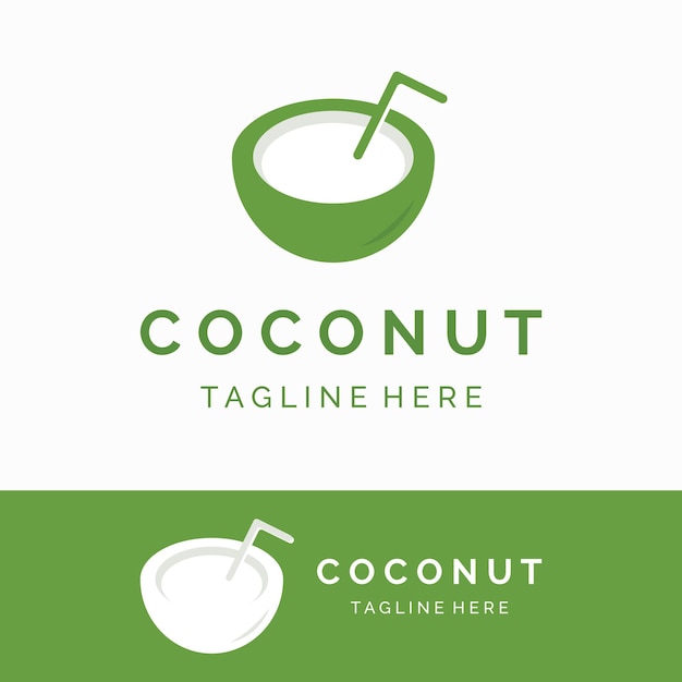 Natural fresh young coconut creative Logo design Logo for coconut beverage productsCompanies and Business