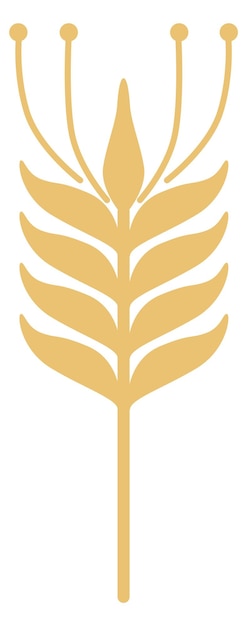 Icona del raccolto di grano naturale orecchio di pianta di cereali
