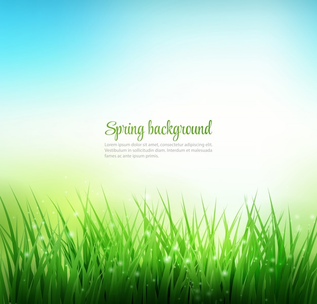 Premium Vector | Natural green grass background