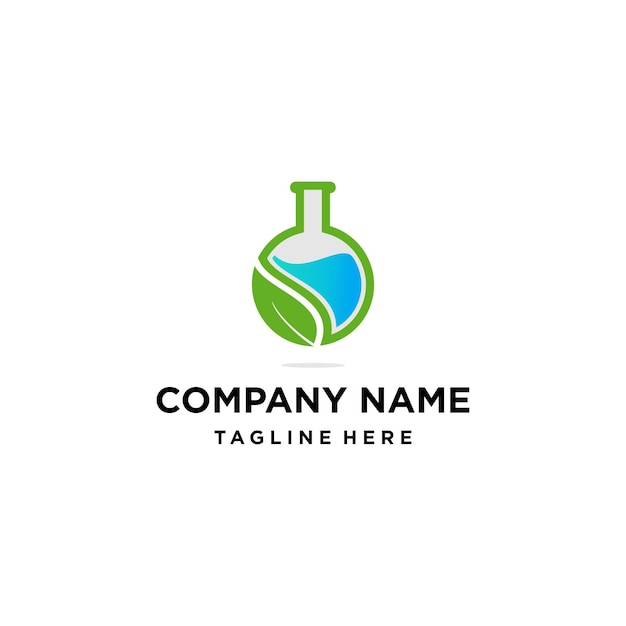 натуральный зеленый логотип лаборатории