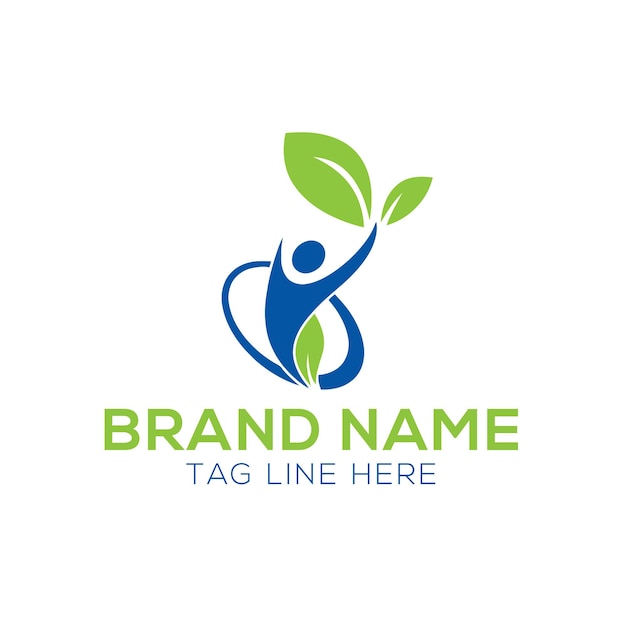 Natural green tree logo