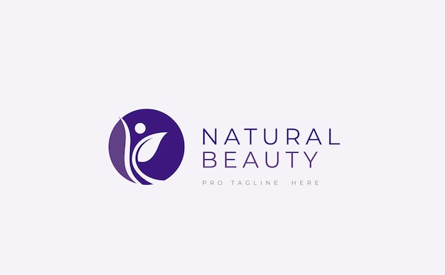 Vettore logo di benessere e bellezza per la salute naturale