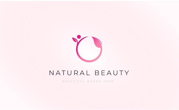 Logo di benessere e bellezza per la salute naturale