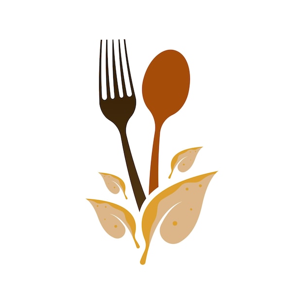 Natural healthy food logo design concept