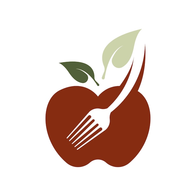 Natural healthy food logo design concept