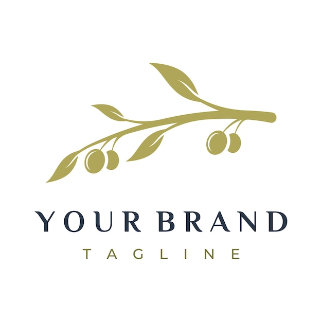 Natural herbal olive and oil logo design with olive branch Logo for business branding herbal medicine and spa