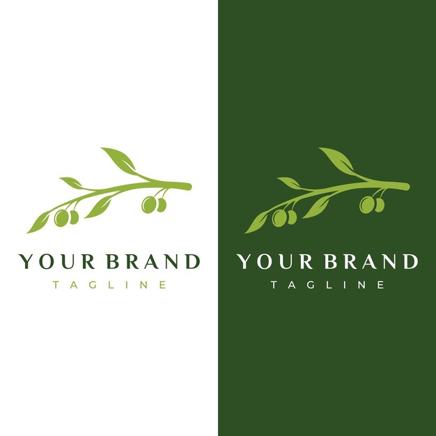 Natural herbal olive and oil logo design with olive branch logo for business branding herbal medicine and spa