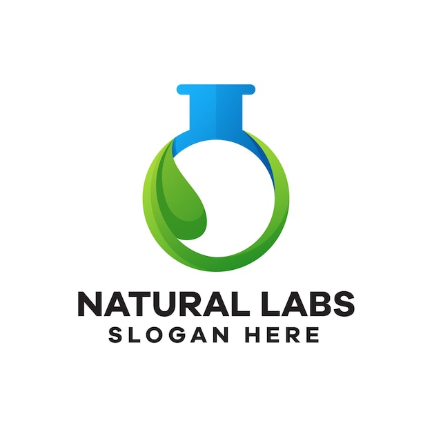 Natural Labs gradiënt logo-ontwerp