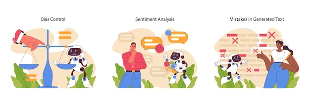 Vector natural language processing set ensuring fairness in ai dissecting sentiment and correcting