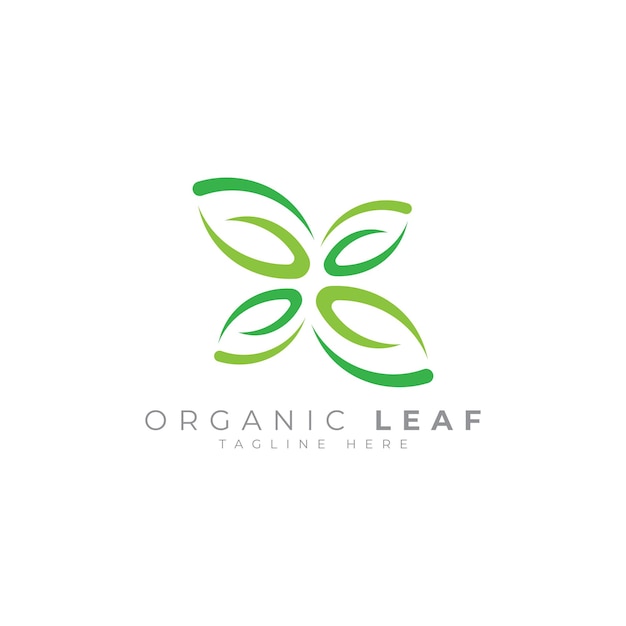 natural leaf logo design concept vector template