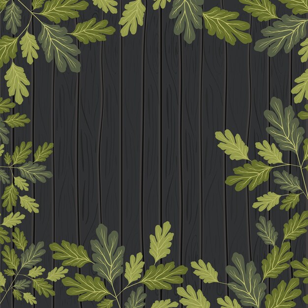 Vector natural leafs pattern background