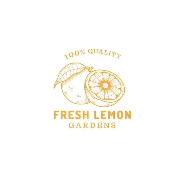 natural lemons abstract logo