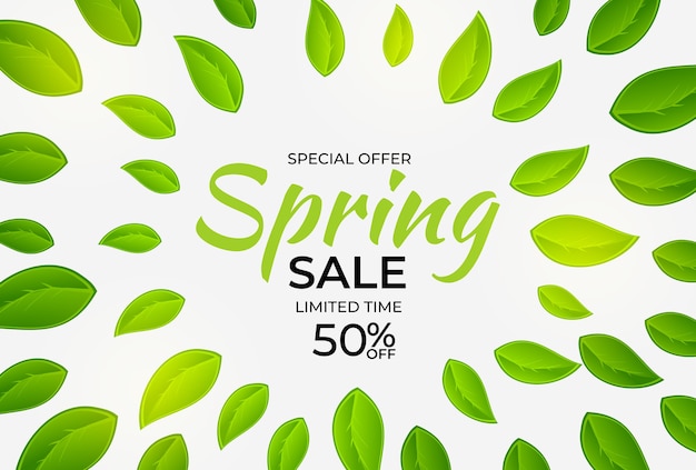 Vector natural light spring sale background.