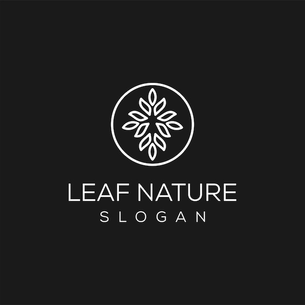 Modello vettoriale per la progettazione del logo naturale icona foglia