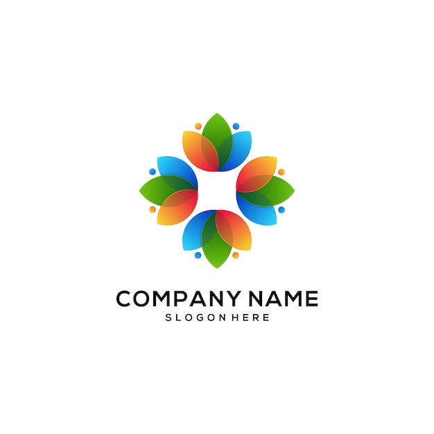 Natural logo icon colorful