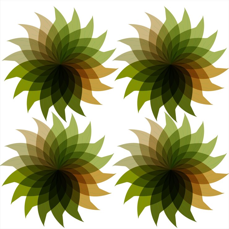 वेक्टर natural logo with green leaves in circle stock vector illustration of element