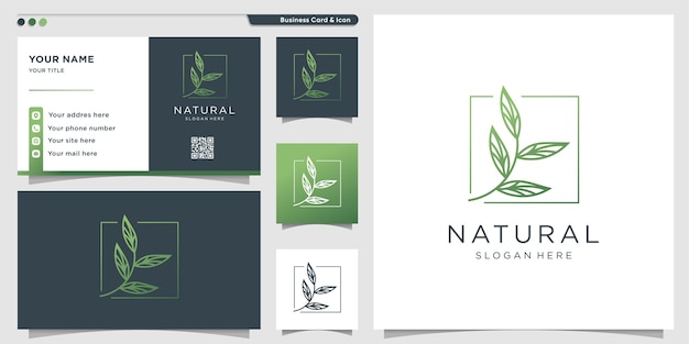 Logo naturale con uno stile artistico unico