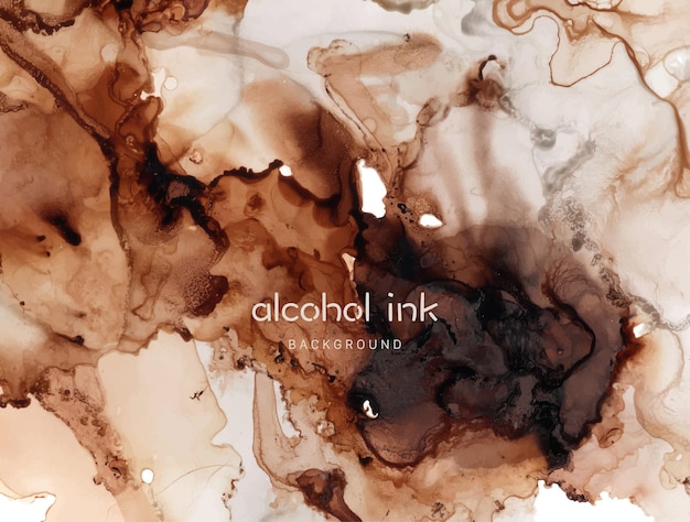 Natural luxury abstract fluid art painting in alcohol ink technique. art for design project as background for invitation or greeting cards, flyer, poster, presentation, banner.