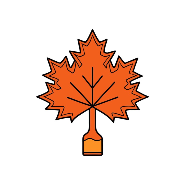 Vector natural maple tree silhouette vector art illustration for nature themed designs landscape projects