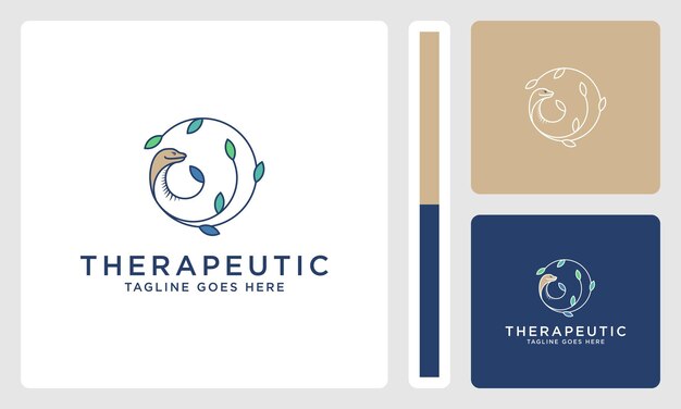 natural medicine therapy vector logo