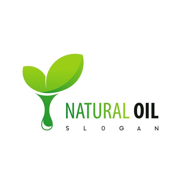 Natural Oil Logo Design Template