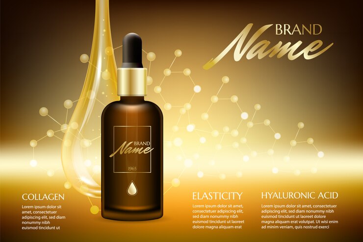 Natural oil with vitamins background template