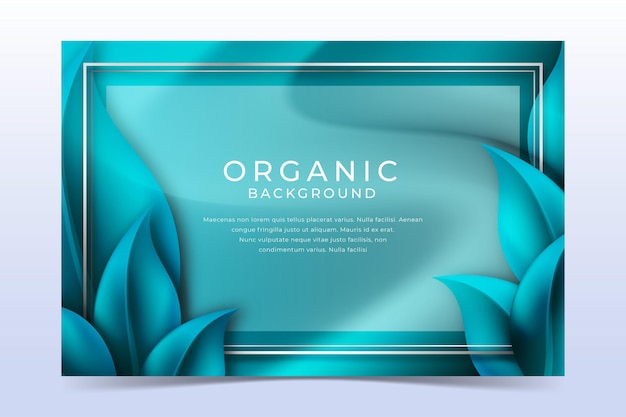 Natural Organic frame with turquoise color design