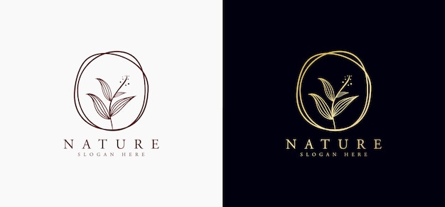 Natural and organic logo modern design