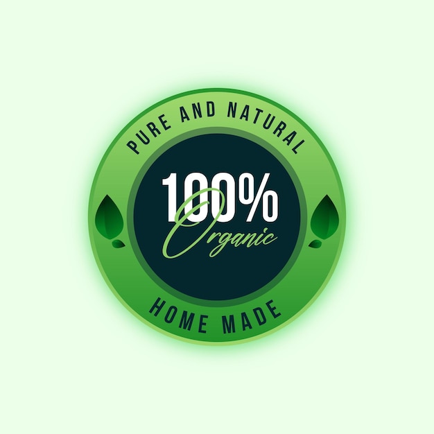 Vector natural organic product green labels design