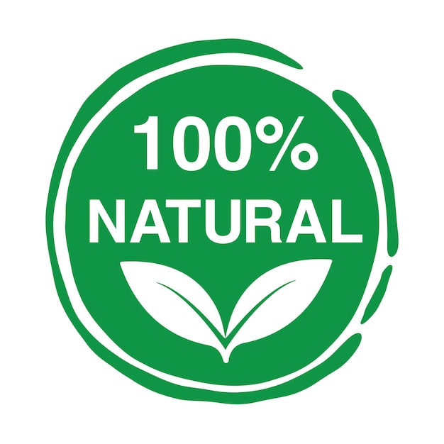 Natural organic product vector icon