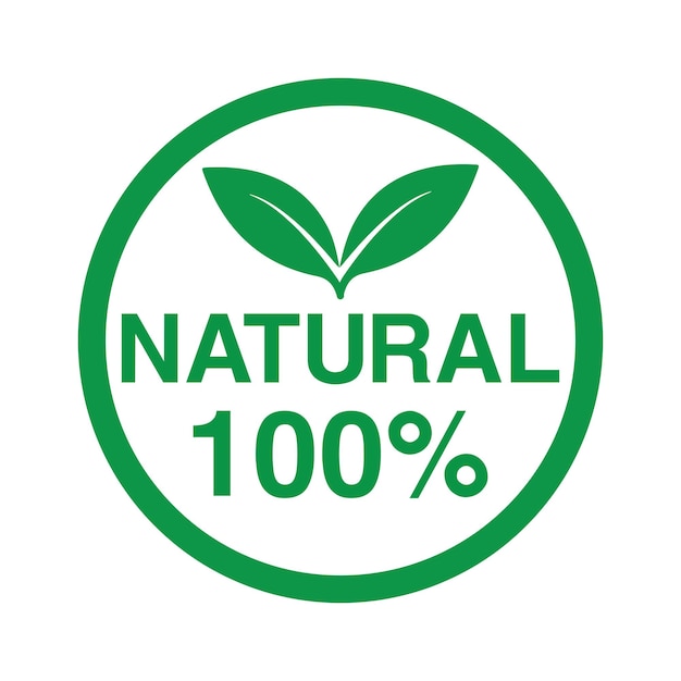 Natural organic product vector icon