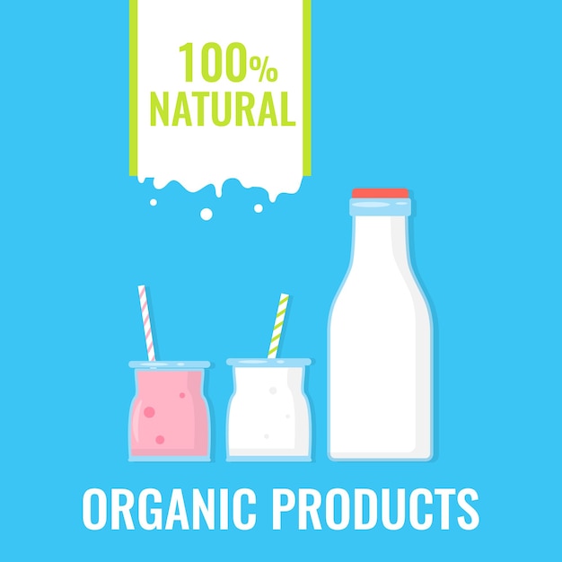 Natural organic products ecofriendly concept for advertisement ecology nature design