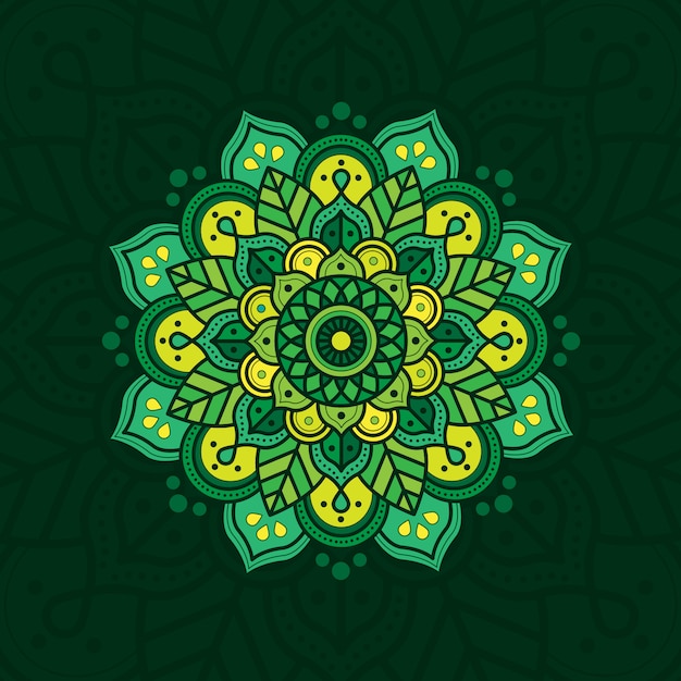 Vector natural ornament with green color. creative and luxury.