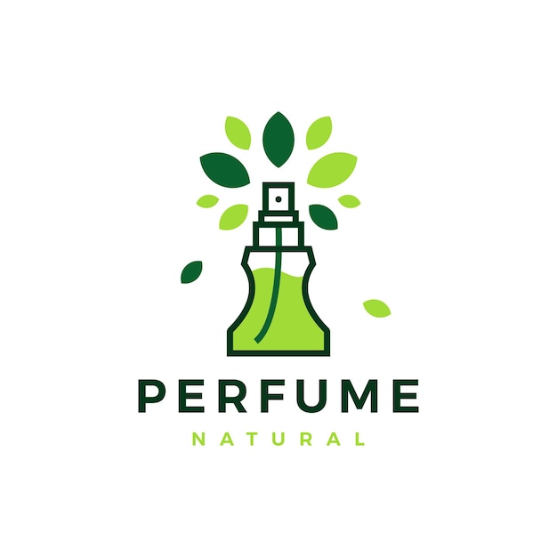 Natural perfume tree leaf logo template