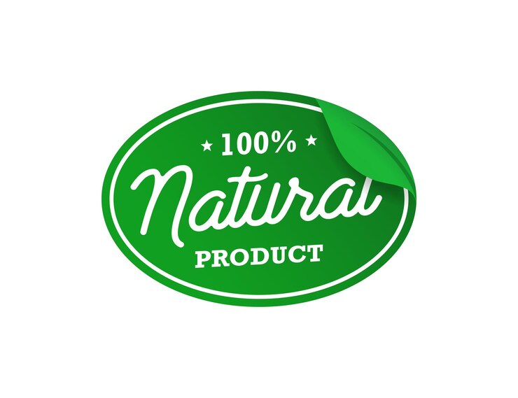 Vector natural product certified stamp