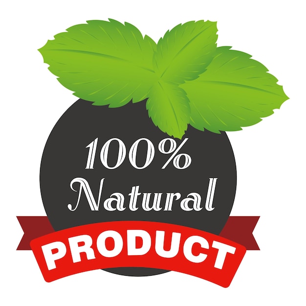 Natural product eco friendly icon vector illustration symbol