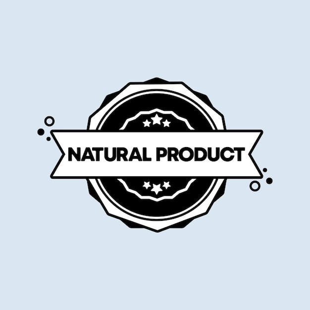 Vector natural product stamp. vector. natural product badge icon. certified badge logo. stamp template. label, sticker, icons. gmo free natural product.