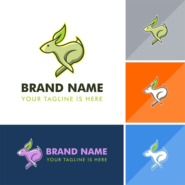 Vector natural rabbit logo