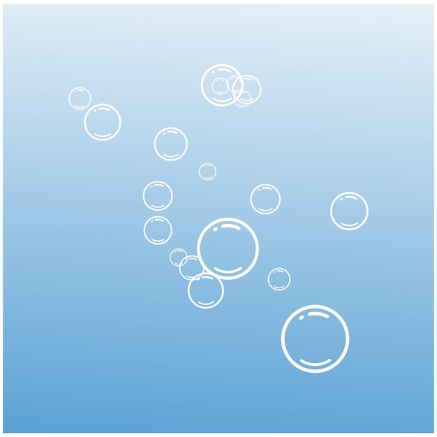 Disegno vettoriale naturale realistico dell'illustrazione della bolla