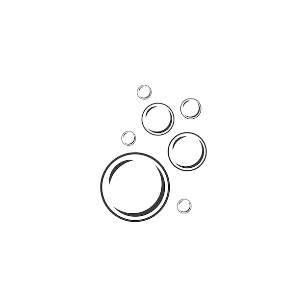 自然なリアルな水の泡イラスト ベクトル デザイン