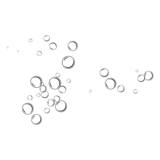 Natural realistic water bubble illustration vector design