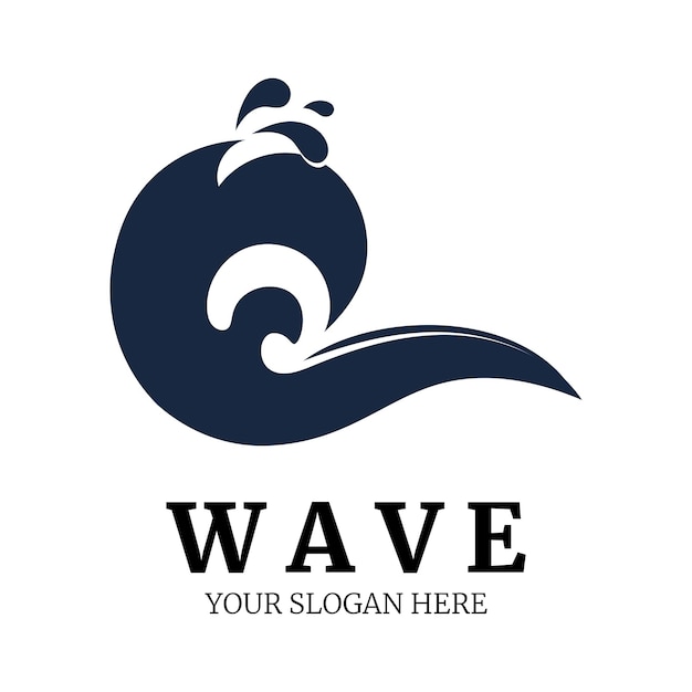 Natural sea wave illustration