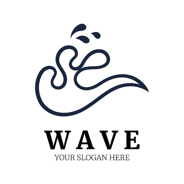 Natural sea wave illustration