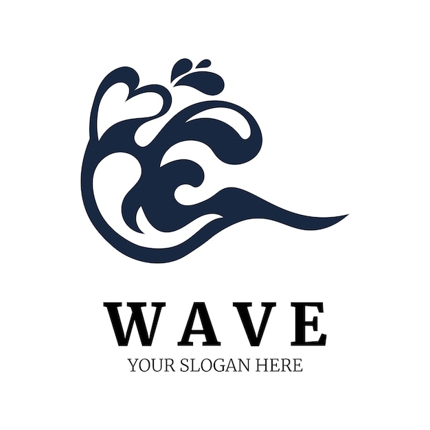 Natural sea wave illustration