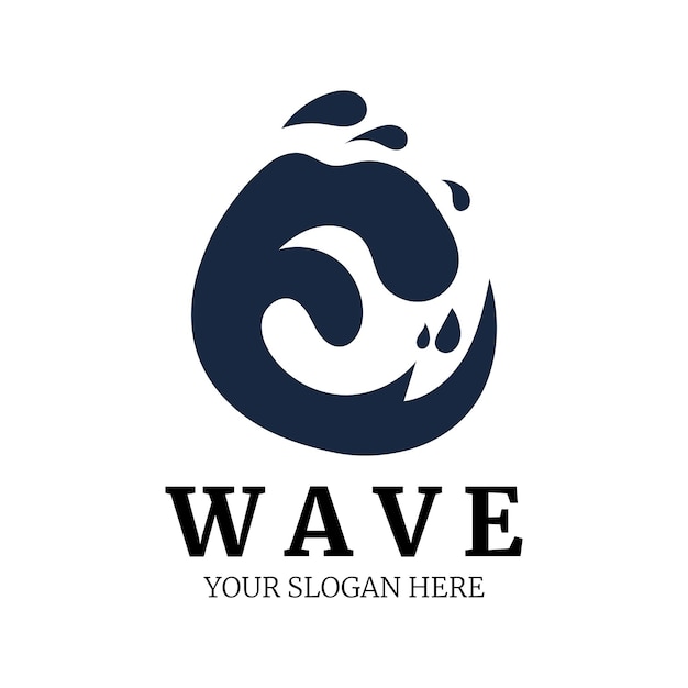 Natural sea wave illustration