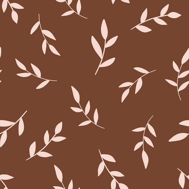 Natural seamless pattern with autumn fallen leaves of forest trees